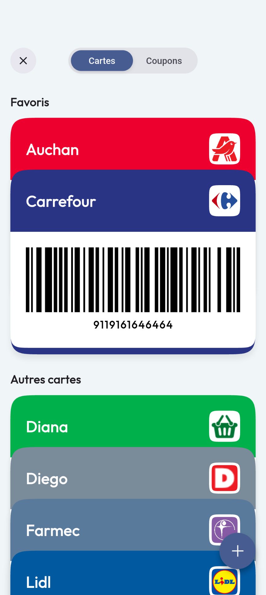 Portefeuille de cartes